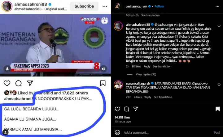 Pasha Ungu Sentil Ahmad Sahroni