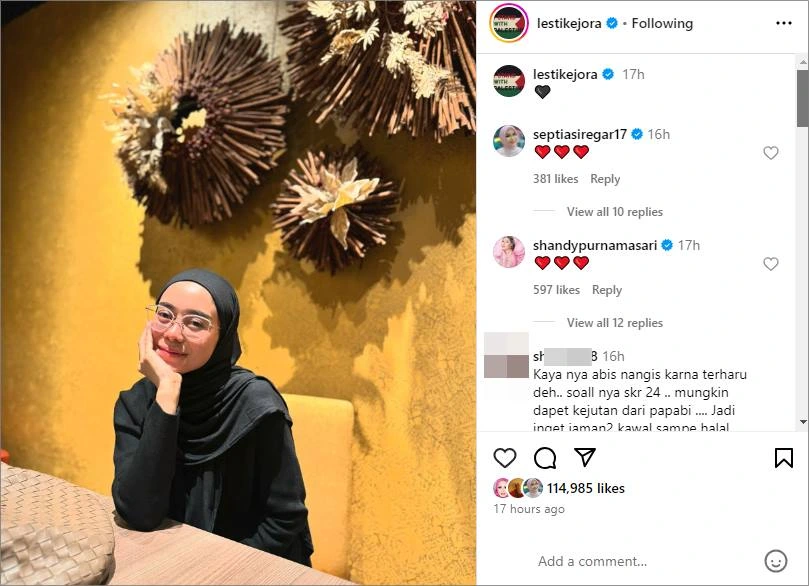 Lesti Kejora Beri Penjelasan Kocak Soal Mata Bengkak di Postingan Terbaru