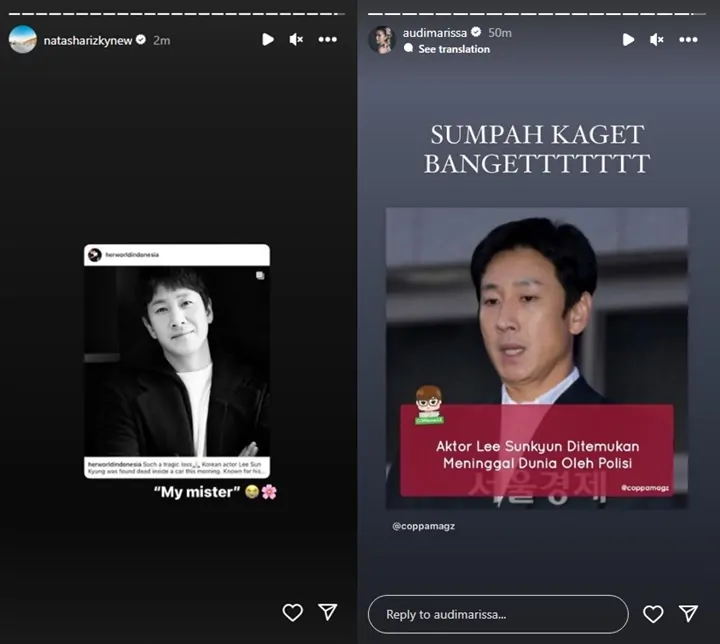 Natasha Rizky dan Audi Marissa Ikut Berduka Lepas Kepergian Lee Sun Kyun
