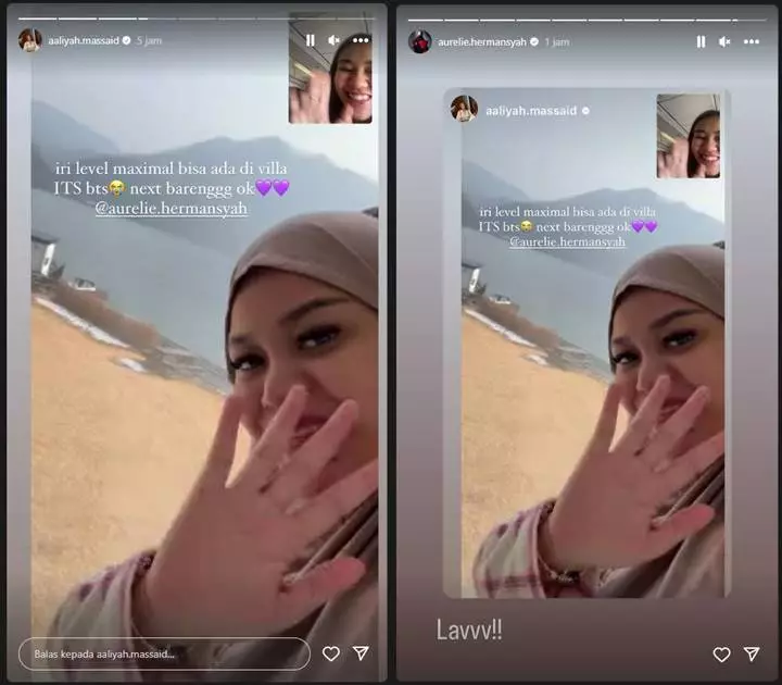Aliyah Massaid Ngaku Iri Maksimal Lihat Lokasi Liburan Aurel Hermansyah