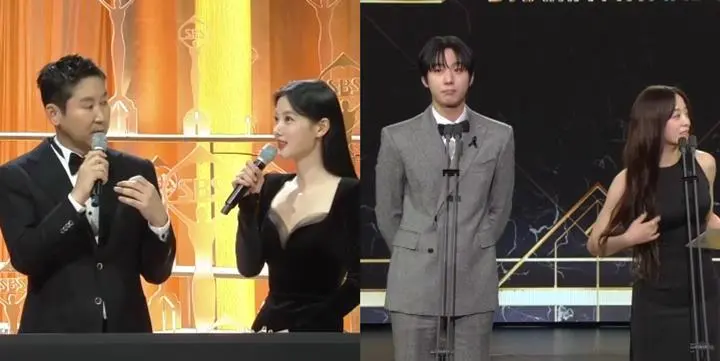 Ahn Hyo Seop Digoda Kim Yoo Jung dan Kim Sejeong di SBS Drama Awards 2023