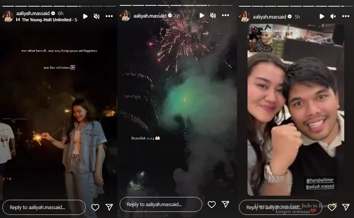 Aaliyah Massaid dan Thariq Halilintar Rayakan Tahun Baru Bareng
