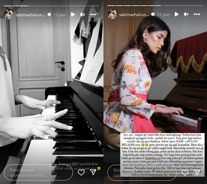 Sabrina Chairunnisa Jawab Cerdas kala Caranya Main Piano Dikomplain
