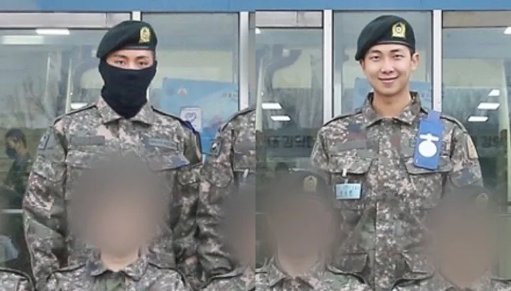 V dan RM BTS Tukar Jabatan di Foto Peserta Pelatihan Militer Terbaru