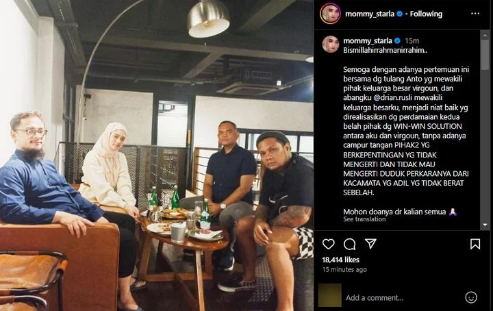 Inara Rusli dan Virgoun Ketemuan Pasca Cerai