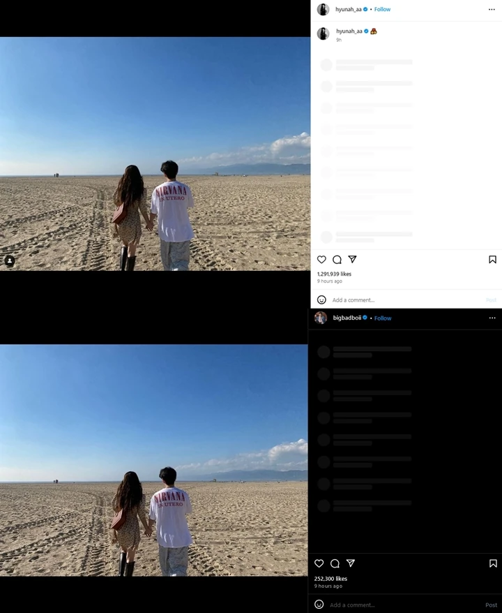 HyunA dan Yong Jun Hyung eks Highlight Gandengan Tangan Diduga Umumkan Pacaran