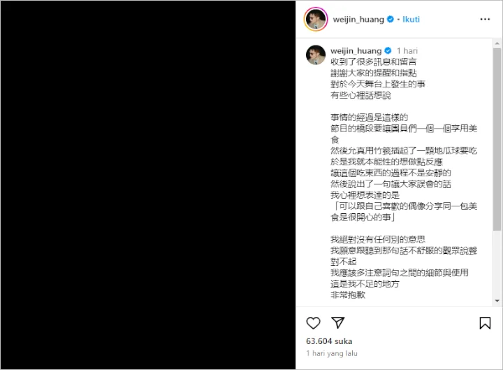 Aktor Taiwan Huang Weijin Minta Maaf usai Beri LE SSERAFIM Komentar Melecehkan