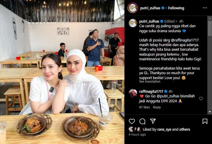 Putri Zulhas Bongkar Sifat Asli Nagita Slavina