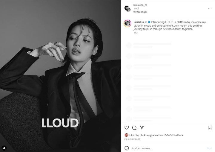 Lisa BLACKPINK Umumkan Nama Agensi Baru