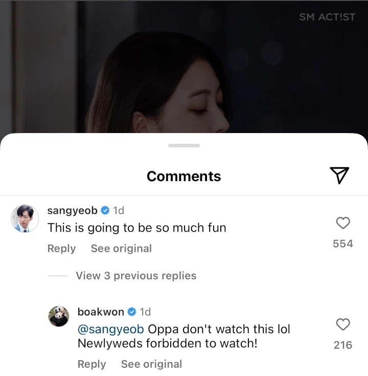 BoA Larang Tegas Lee Sang Yeob Nonton \'Marry My Husband\'