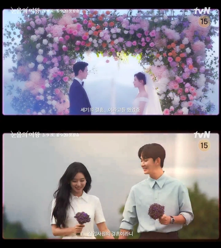 Kim Ji Won & Kim Soo Hyun Bolak-balik Ciuman Romantis di Teaser \'Queen of Tears\'