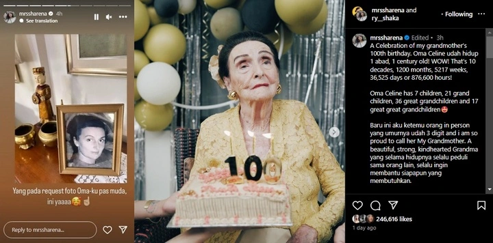 Nenek Sharena Usia 100 Tahun