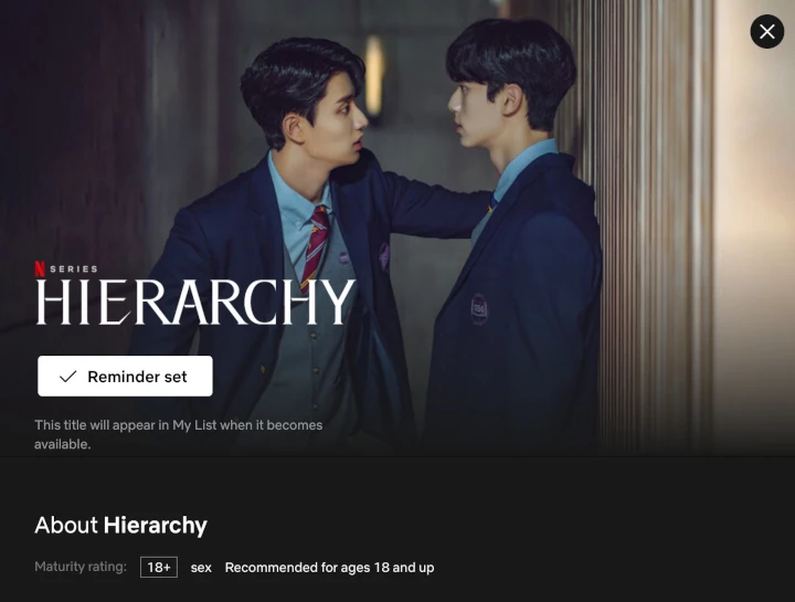 Konten Vulgar di Drama Anak Sekolah \'Hierarchy\' Tuai Kritik