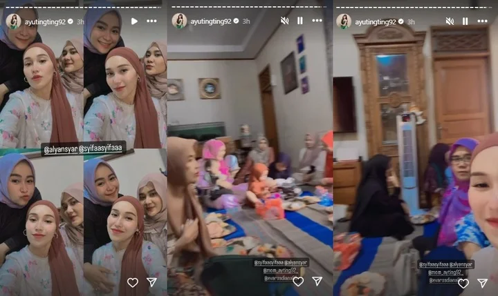 Ayu Ting Ting Gelar Pengajian Bareng Keluarga