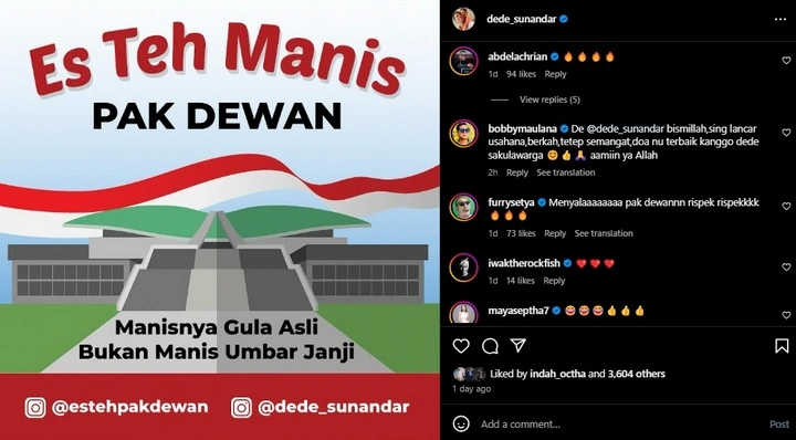 Dede Sunandar Jualan Es Teh Pasca Gagal Nyaleg?