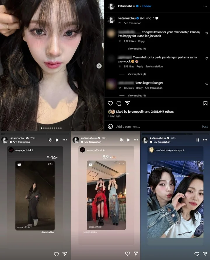 Akun Instagram Karina aespa Diserbu Fans