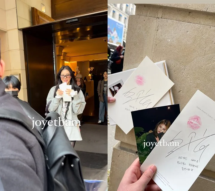 Han So Hee Bagi-Bagi \'Ciuman\' sebagai Hadiah untuk Fans di Paris