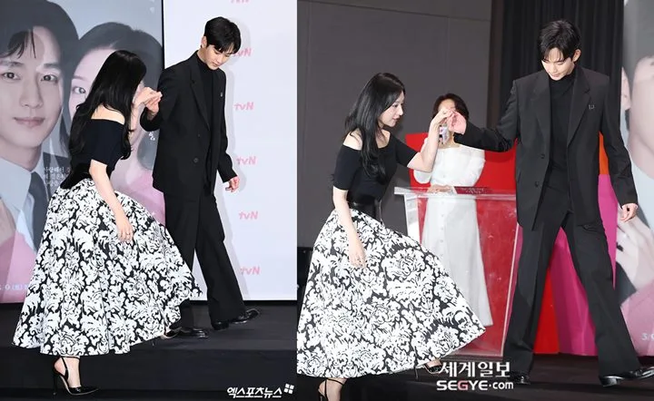 Kim Ji Won Diperlakukan Bak Ratu oleh Kim Soo Hyun dan Kwak Dong Yeon di Preskon \'Queen of Tears\'