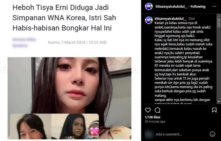 Titisan Nyai Ratu Kidul Ramal Soal Tisya Erni yang Diduga Selingkuh dengan Suami WN Korea