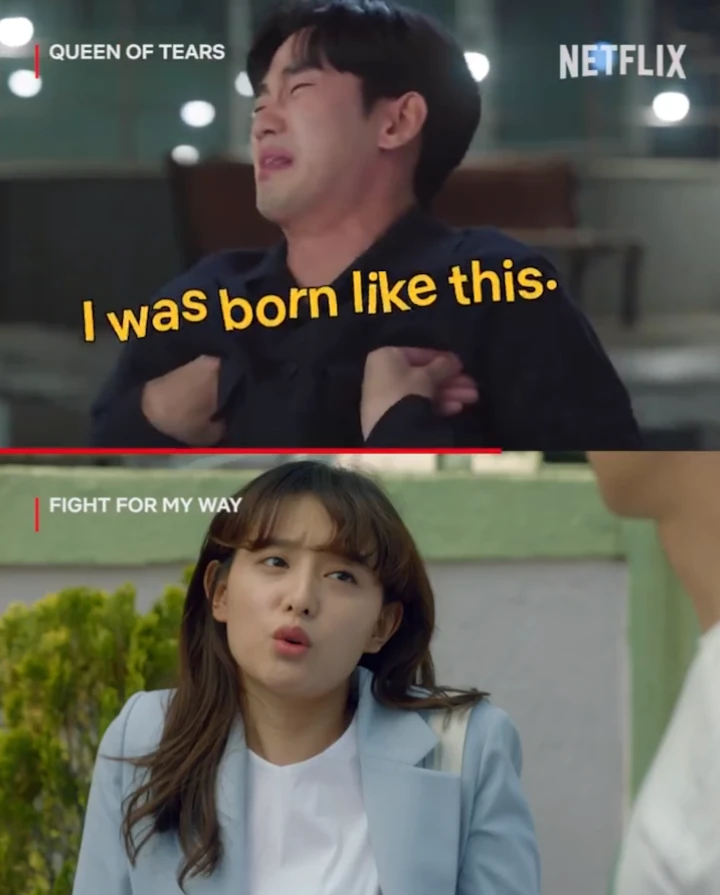 Adlibs Kim Soo Hyun di \'Queen of Tears\' Mirip Dialog Kim Ji Won \'Fight for My Way\'