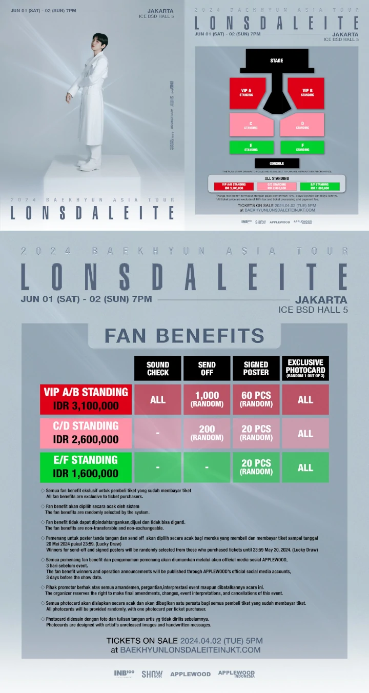 Seat Plan Konser \'Lonsdaleite\' Baekhyun EXO di Jakarta Dinilai yang Paling Buruk