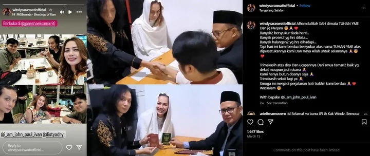 Wndy Saraswati Jadi Trending usai Resmi Menikahi John Paul Ivan Gitaris Boomerang