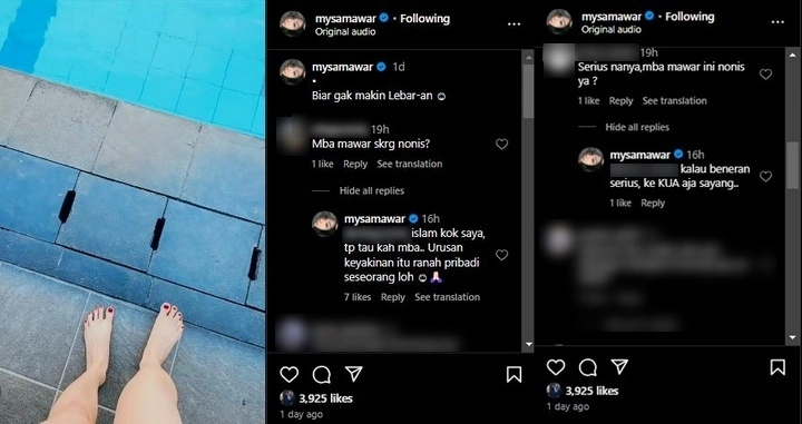 Mawar AFI Jawab Pertanyaan Kepo Netizen Soal Agama