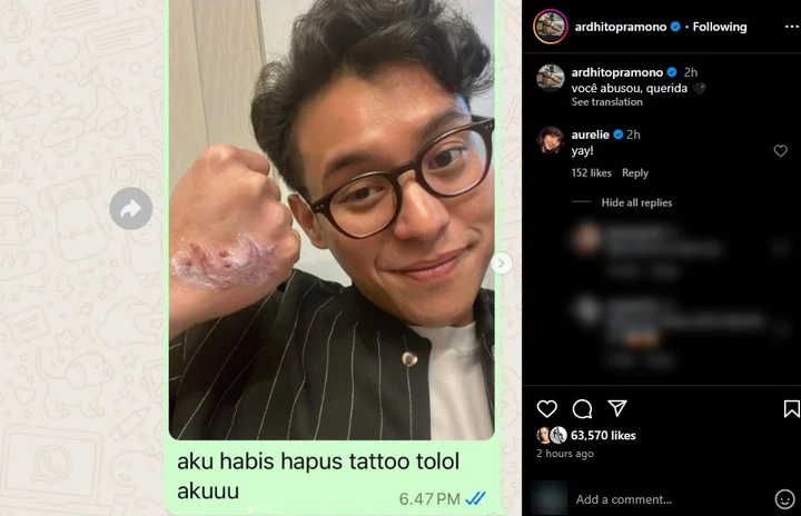 Komentar Aurelie Moeremans di Postingan Ardhito Pramono Bikin Fans Curiga