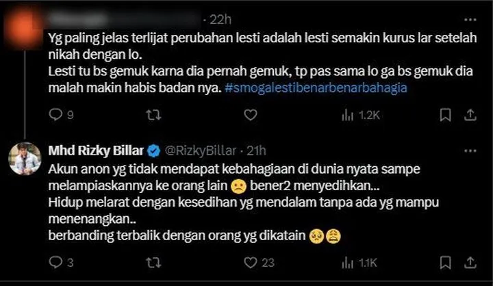 Rizky Billar Jawab Haters