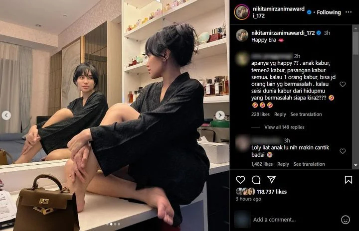 Nikita Mirzani Ngaku Makin Bahagia pasca Putus malah Kena Julid Netizen