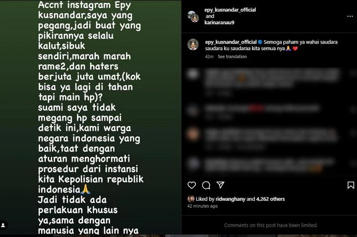 Istri Epy Kusnandar Bantah Suami Terima Perlakuan Khusus di Penjara