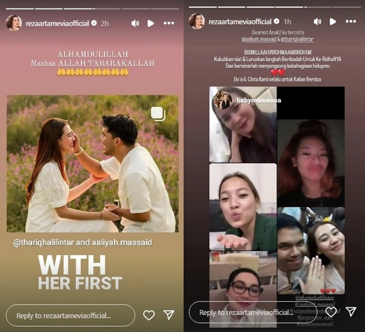Aaliyah Masaid dan Thariq Halilintar Lamaran