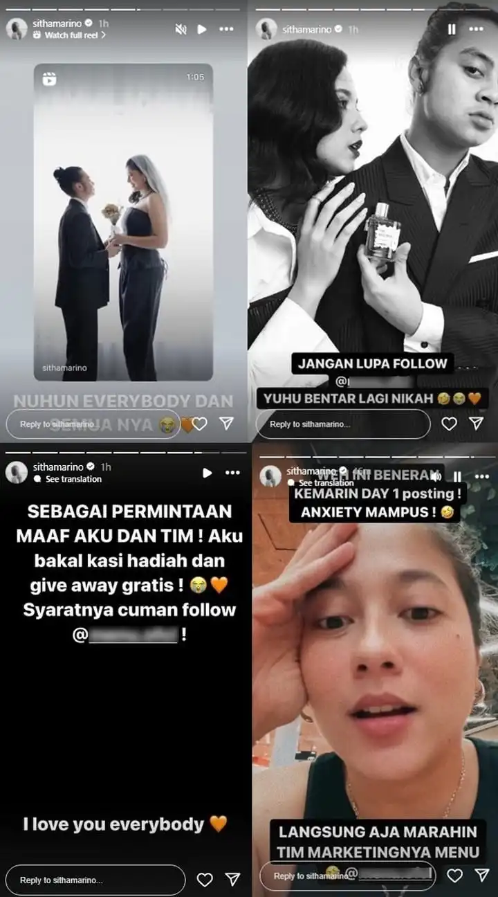 Sitha Marino Minta Maaf Konten Prank Lamaran