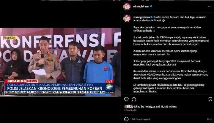 Kata Wirang Birawa Soal Status Tersangka Terakhir Kasus Vina Cirebon