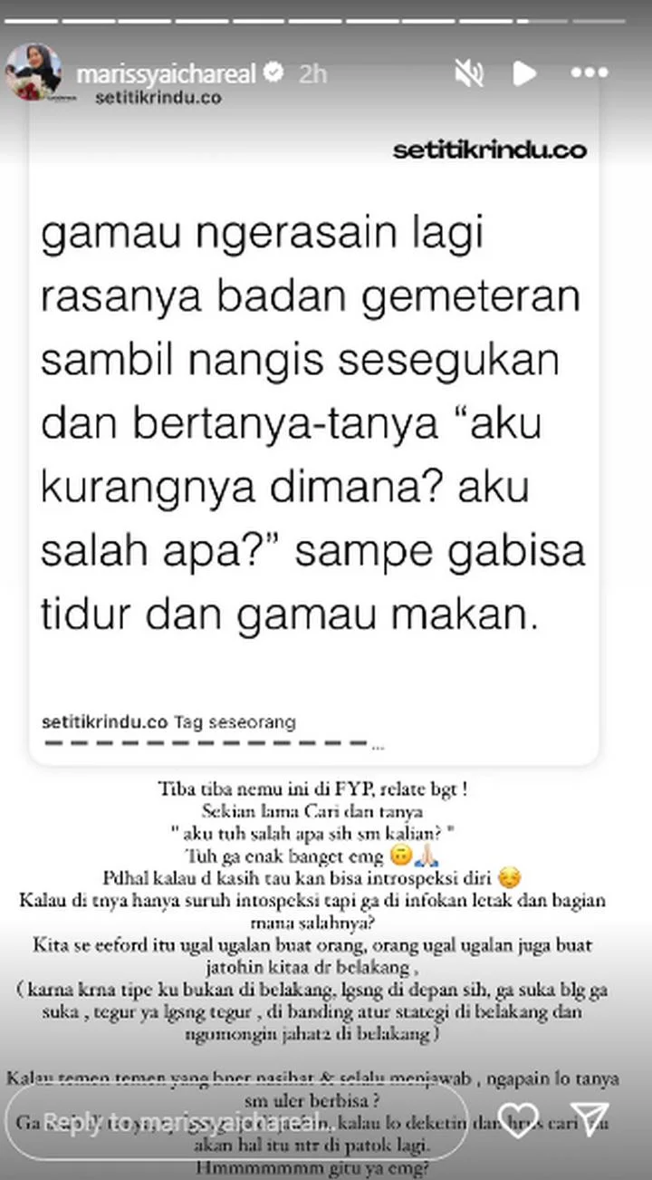 Marissya Icha Curhat Lagi