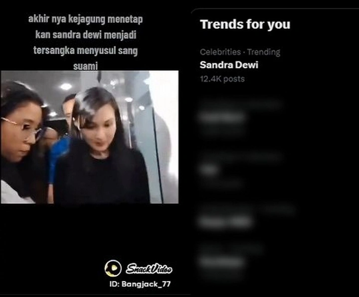 Sandra Dewi Jadi Trending Topik usai Disebut Jadi Tersangka Kasus Korupsi Harvey Moeis
