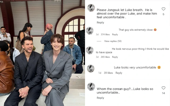 Lee Jong Suk Dikritik karena Interaksinya dengan Luke Newton \'Bridgerton\' di Event Loewe