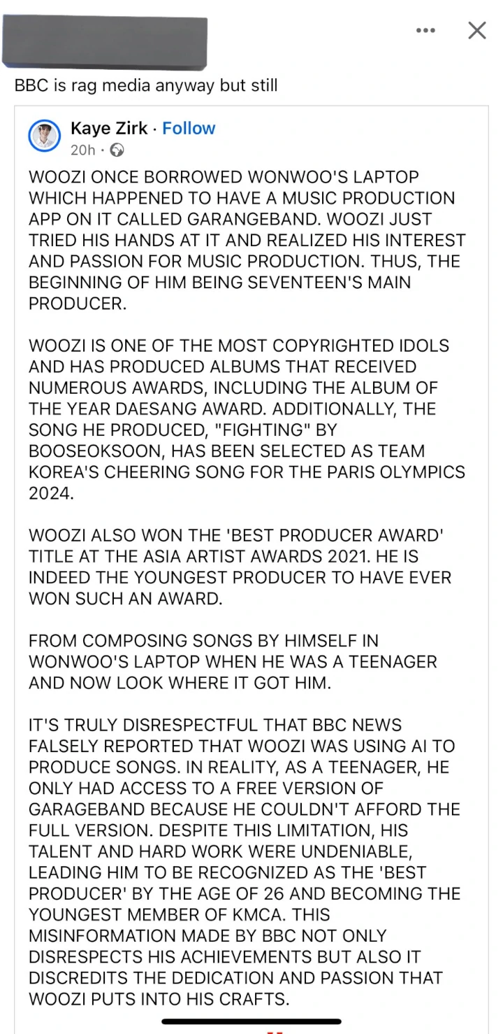 Revisi Artikel SEVENTEEN oleh BBC usai Ditanggapi Woozi dan Mama Vernon Picu Kemarahan