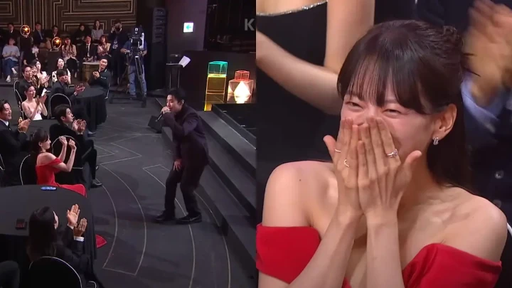 Momen Chun Woo Hee Fangirling Jay Park di Blue Dragon Series Awards 2024 Viral