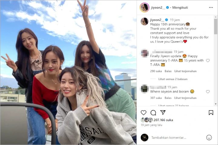 Jiyeon T-Ara Buat Postingan Penuh Makna di Tengah Rumor Cerai