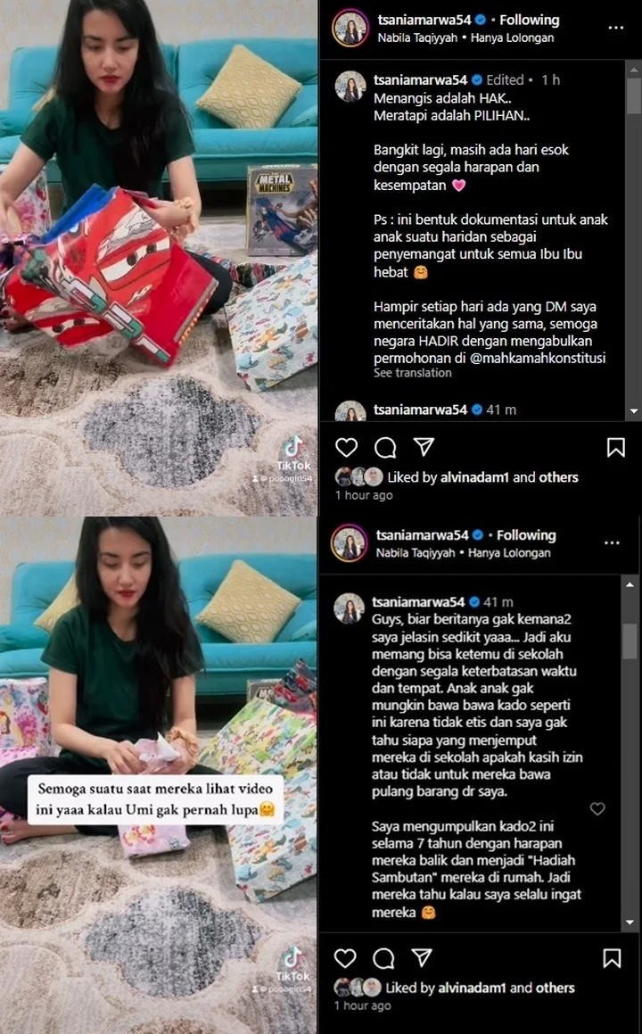 Tsania Marwa Unboxing Kado Anak