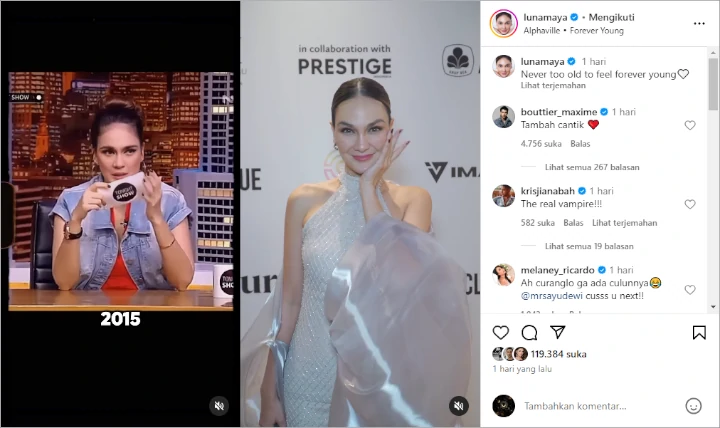 Luna Maya Dipuji Tak Menua