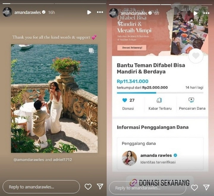 Amanda Rawles Galang Donasi untuk Difabel