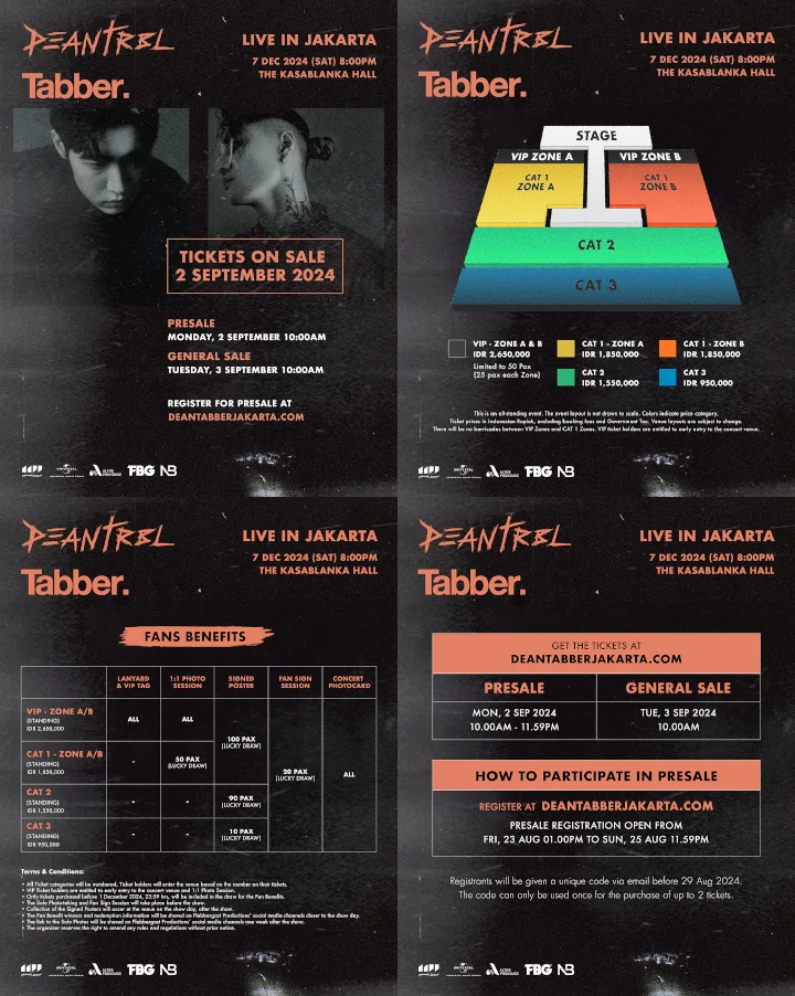 DEAN & Tabber Rilis Seating Plan Konser di Jakarta Termurah di Bawah 1 Juta