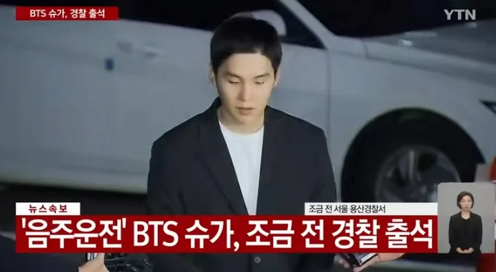 Suga BTS Muncul Perdana di Kantor Polisi