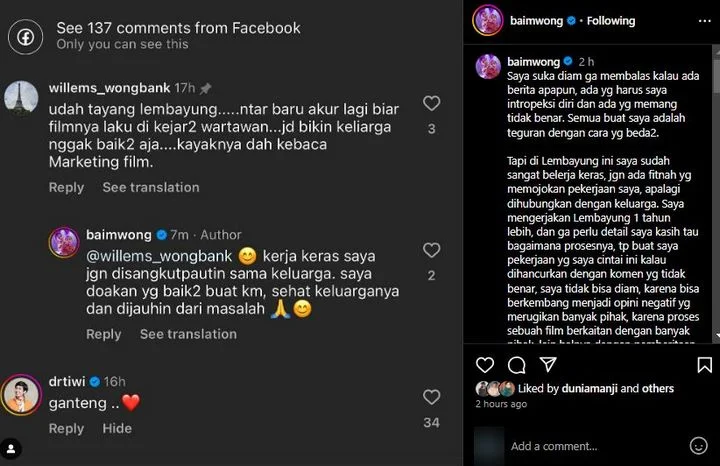 Baim Wong Geram Masalah Pribadi Disindir Gimmick
