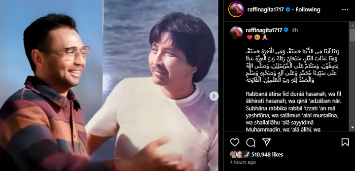 Raffi Ahmad Peluk Mendiang Ayah via AI