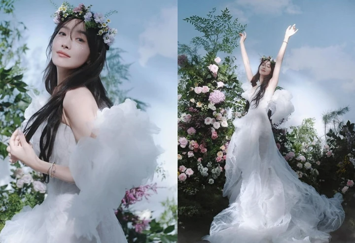 Victoria f(x) Pamer Pakai Gaun Pengantin usai Dirumorkan Nikahi Aktor Tiongkok