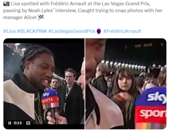 Lisa BLACKPINK & Frederic Arnault Muncul di Berita Olahraga saat Kencan Nonton Grand Prix