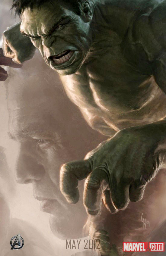 Gambar Foto Concept Art dari Poster Film 'The Avengers' : Hulk